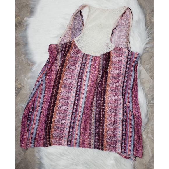 SELF ESTEEM VTG Floral Open Front Vest Boho Sz M - Picture 3 of 6